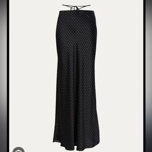 Realisation par x Claudia Schiffer polka dot silk skirt